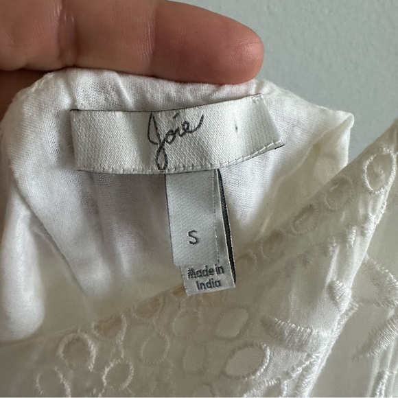 Joie Cotton Silk Blend Lace Ivory Mini Summer Sun Dress Size Small Made In India - Picture 14 of 14